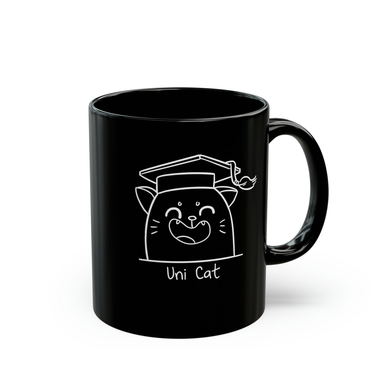 My Cat's Purr-sonalities Collection - Uni Cat 11oz Black Mug - for Pet and Cat Lovers - Drinkware Gifts - Coffee Tea or Milk