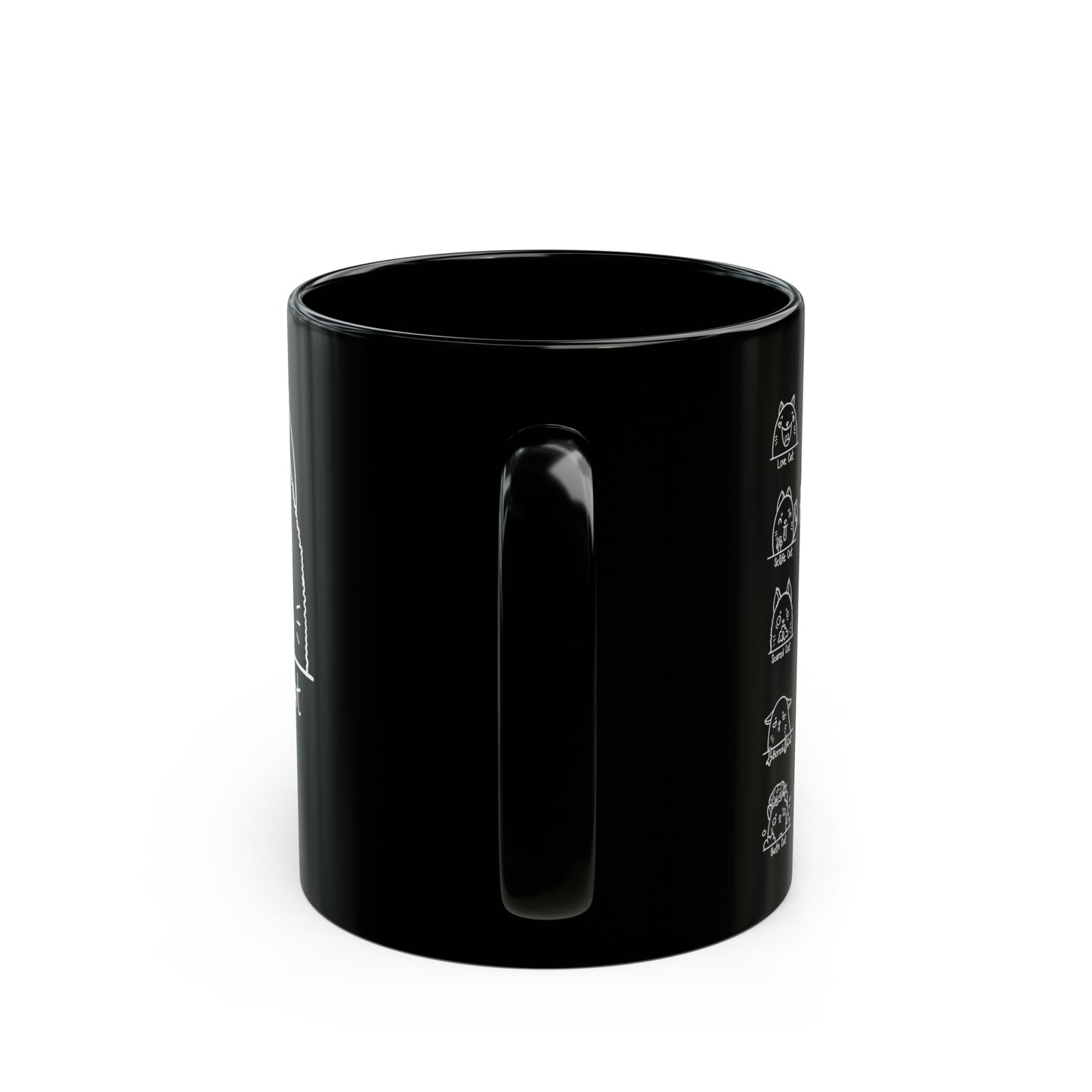 My Cat's Purr-sonalities Collection - Scared Cat 11oz Black Mug - for Pet and Cat Lovers - Drinkware Gifts - Coffee Tea or Milk