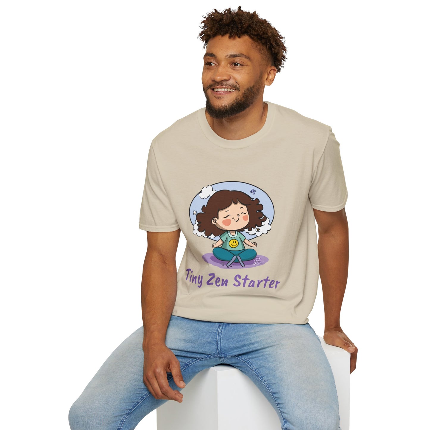 Camiseta de Meditación Mindfulness- Niña Feliz Meditando
